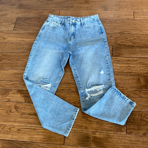 Shein Large distressed blue jeans - Picture 1 of 5